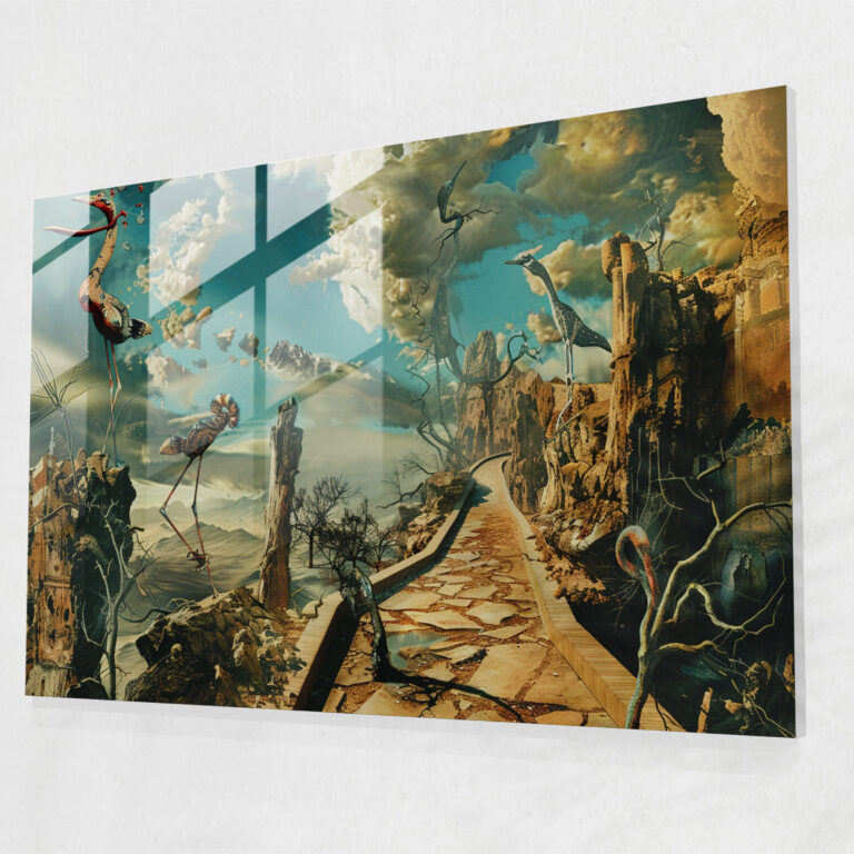 Eccentric Characters Glass Print - Salvador Dali, Modern Art, Home Decoration, Salvador Dali