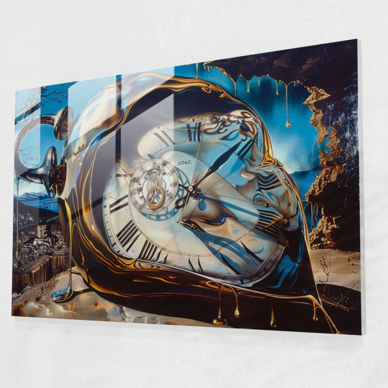 Salvador Dali Melting Clocks Glass Print - Salvador Dali, Wall Decoration, Modern Art, Glass Print