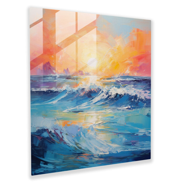 Seascape Glass Print - Seascape, Glass Art, Glass Print, Wall Decoration