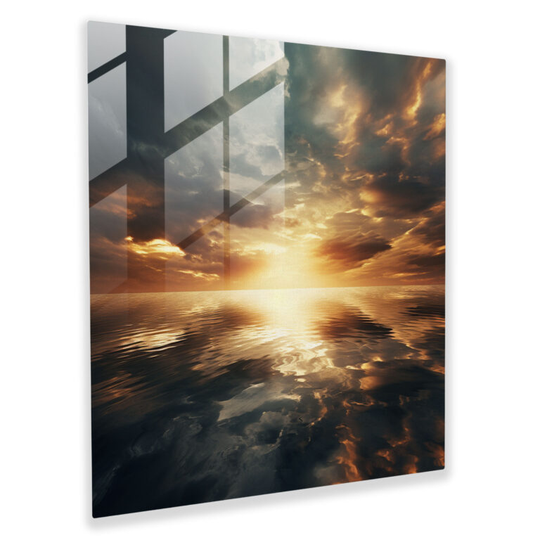 Panoramic Seascape Glass Print - Seascape, Glass Wall Art, Modern Art, Wall Decoration