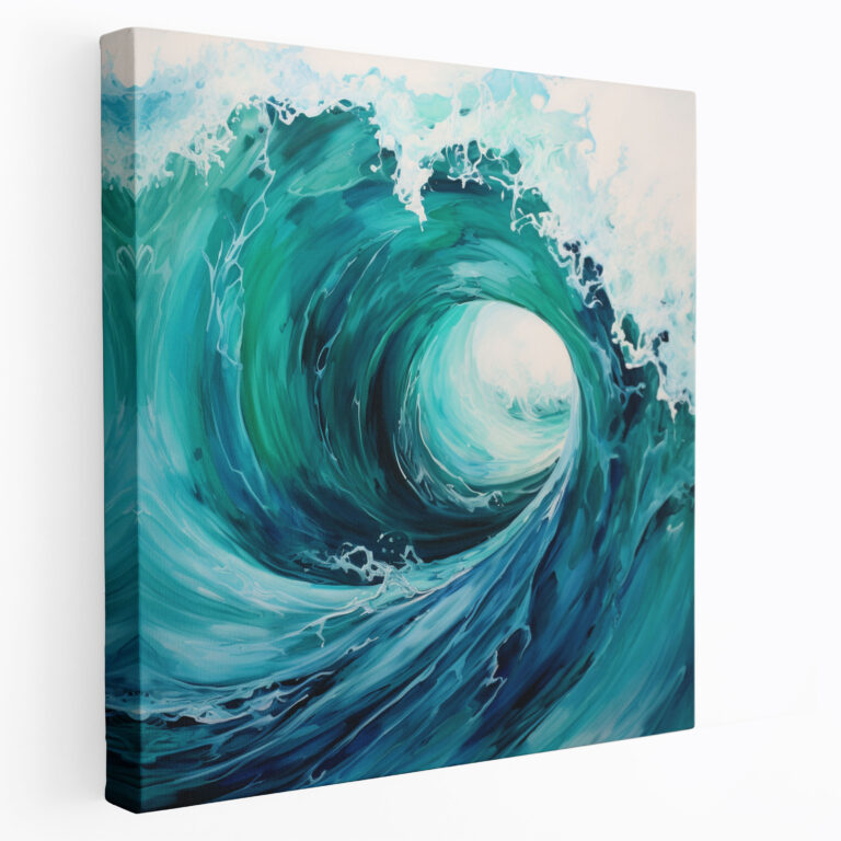 Seascape Abstract Canvas Print - Seascape, Abstract Painting, Wall Art, Ocean Waves