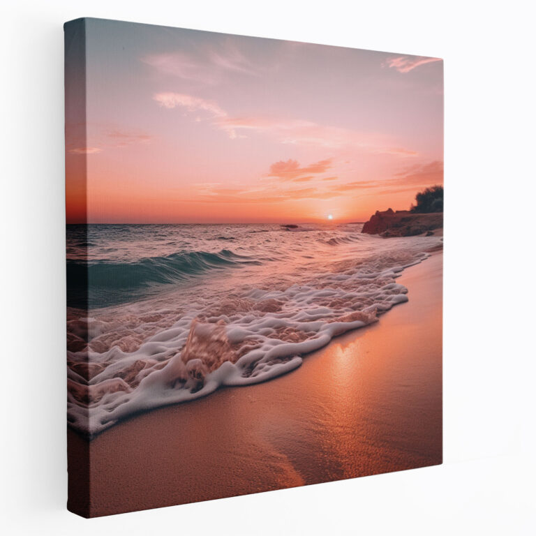 Seascape Beach Sunset Canvas Print - Seascape, Wall Art, Canvas, Seascape