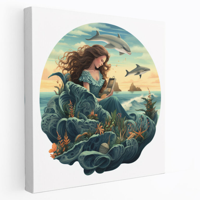 Whimsical Mermaid Seascape Canvas Print - Seascape, Seascape, Wall Decoration, Wall Art