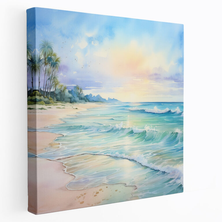 Seascape Wall Art - Seascape, Home Decoration, Pastel Hues, Watercolor Painting