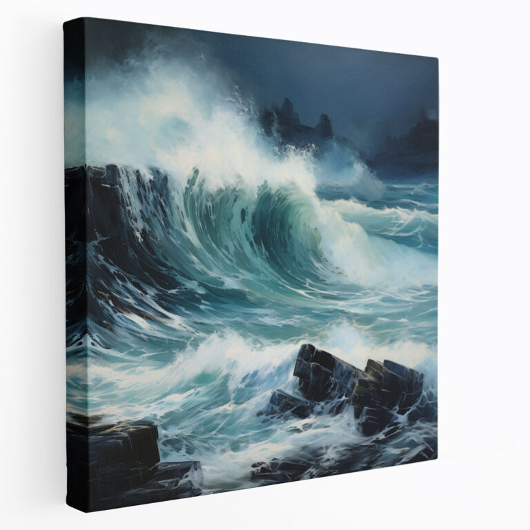 Seascape Wall Decoration - Expressionist Stormy Sea - Seascape, Canvas, Wall Decoration, Wall Art