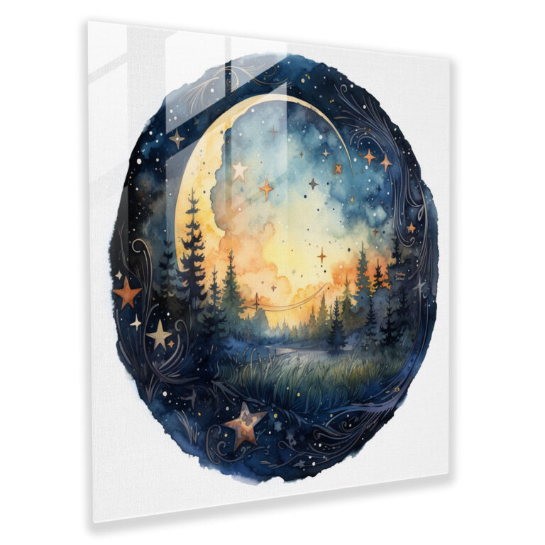 Celestial Star Map Glass Print - Star Map, Wall Decoration, Glass Wall Art, Glass Art