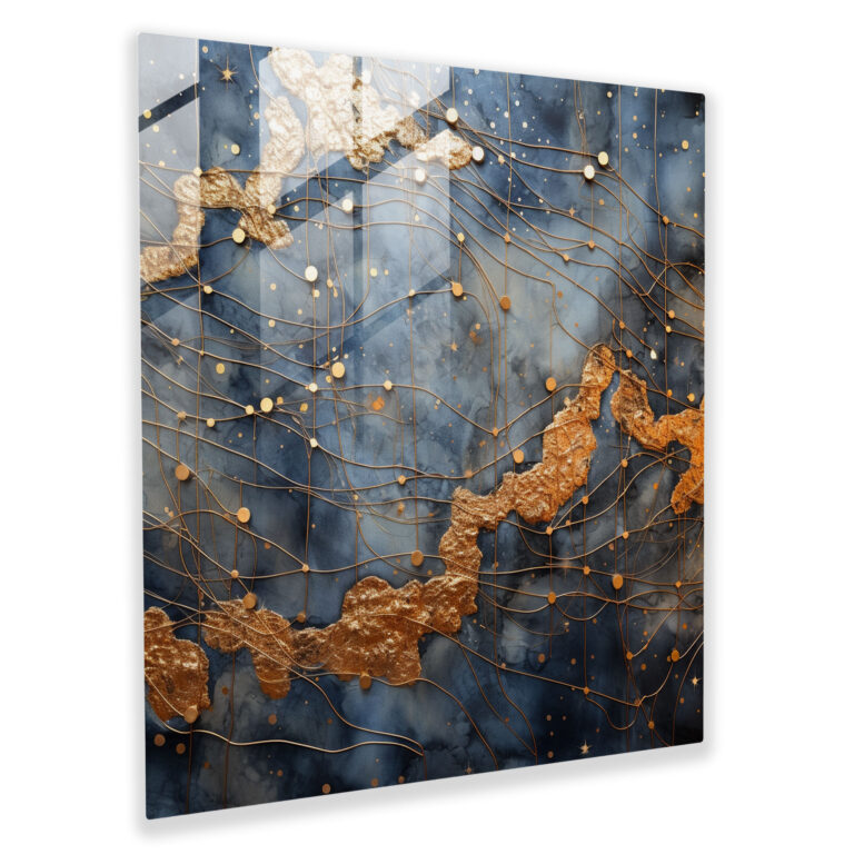 Cosmic Star Map Glass Print - Star Map, Wall Decoration, Glass Print, Star Map