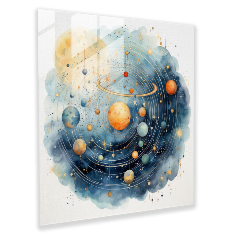 Celestial World Glass Wall Art - Star Map, Stars, Glass Print, Glass Wall Art