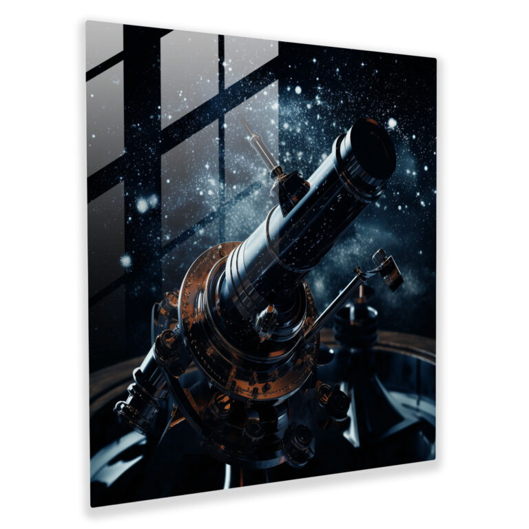 Cosmic Explorer Glass Print - Star Map, Wall Decoration, Close-Up Shot, Galaxies