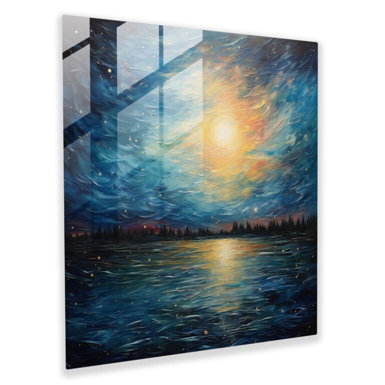 Starry Dreams Glass Print - Star Map, Wall Decoration, Modern Art, Home Decoration