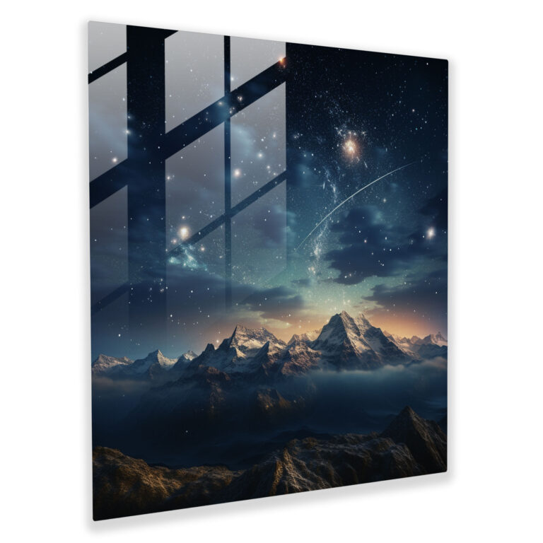 Accurate Constellations Glass Print - Star Map, Modern Art, Glass Wall Art, Home Decoration
