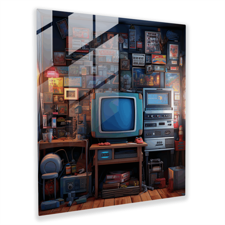 Nostalgic Glass Print: Super Mario Bros.