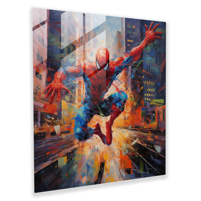 Spider-Man Glass Print - Spider Man, Glass Print, Abstract Painting, Home Decoration