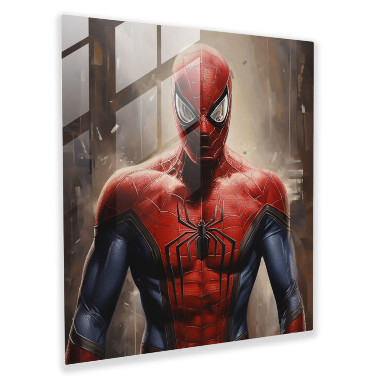 Spider-Man Glass Print - Spider Man, Glass Art, Iconic Costume, Home Decoration