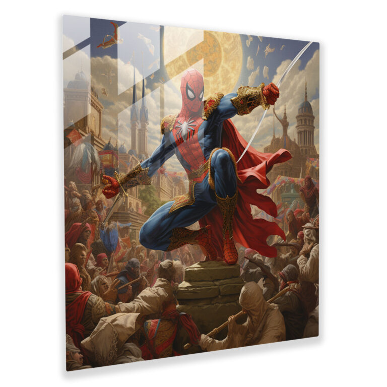 Spider-Man Cultural Tribute Glass Print - Spider Man, Spider-Man, Modern Art, Glass Art
