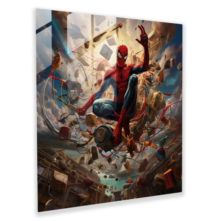 Spider-Man Dreamscape Glass Print - Spider Man, Glass Print, Home Decoration, Glass Wall Art