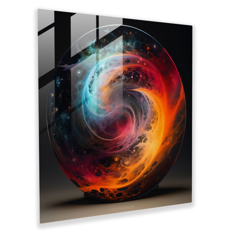 Galactic Sunrise Glass Print - Sunrise, Galaxy Painting, Captivating, Ethereal