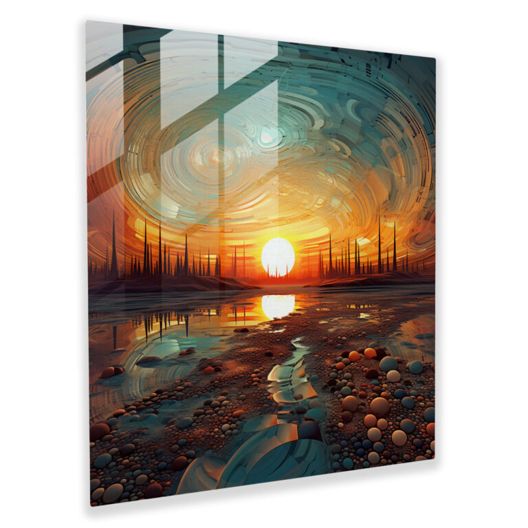 Complex Sunrise Glass Print - Sunrise, Intricate Patterns, Complexity Of Life, Sunrise
