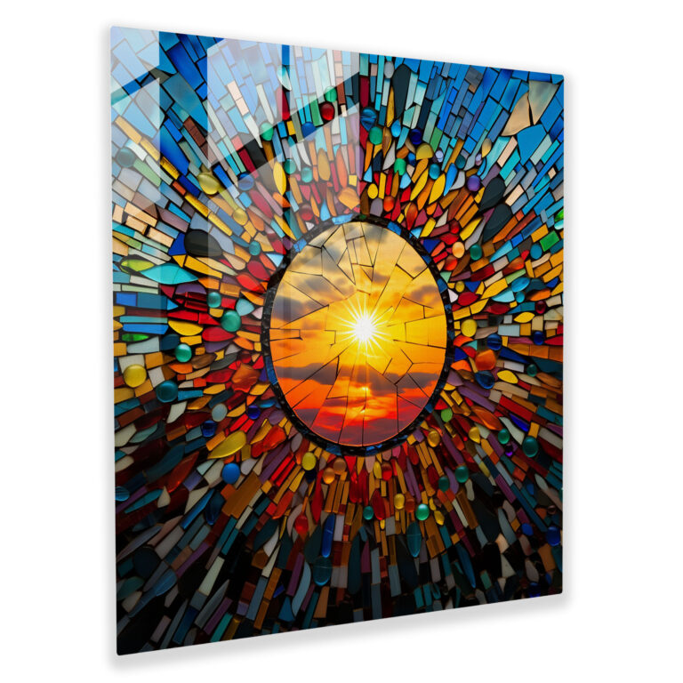 Radiant Sunrise Glass Print - Sunrise, Glass Print, Glass Art, Home Decoration