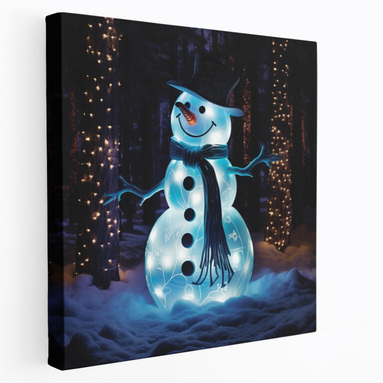 Glowing Snowman Wall Art - Snowman, Wall Art, Magical, Festive Ambiance
