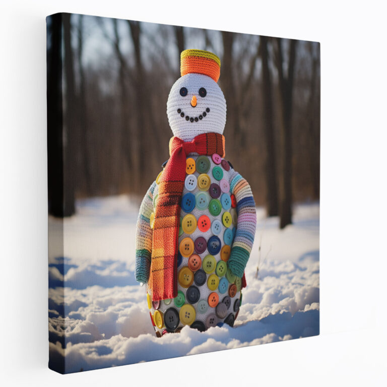 Snowman Canvas Print - Snowman, Canvas Wall Art, Wall Decoration, Snowman Art