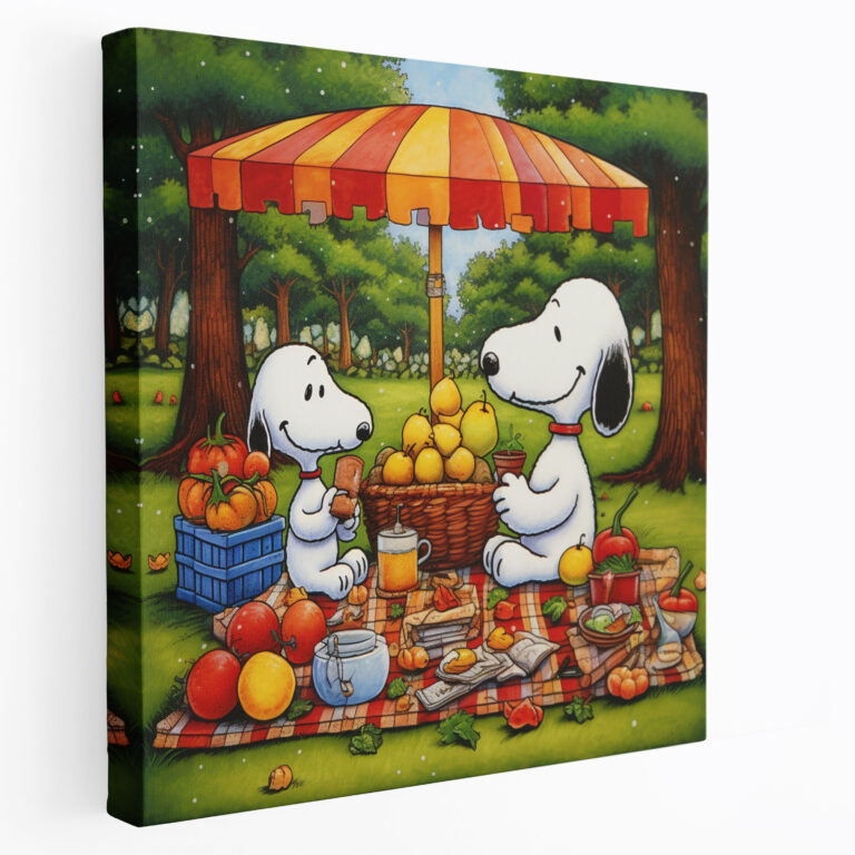 Snoopy Cartoon Canvas Print - Snoopy, Snoopy Canvas Print, Snoopy Wall Art, Home Decoration