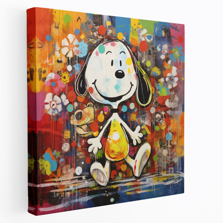 Snoopy Pop Art Canvas Print - Snoopy, Home Decoration, Canvas Wall Art, Snoopy Wall Art