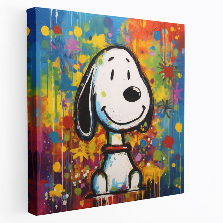 Snoopy Wall Art - Pop Art Inspired Canvas Print - Snoopy, Retro Aesthetic, Pop Art, Snoopy