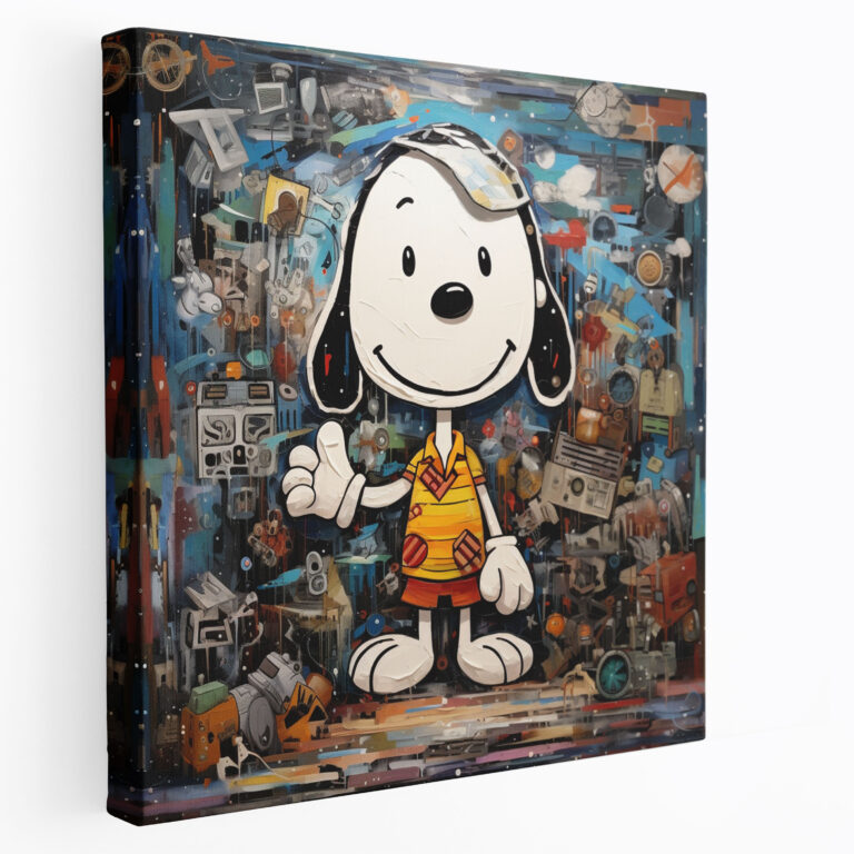 Snoopy Collage Canvas Print - Nostalgic Wall Art - Snoopy, Snoopy, Canvas, Wall Decoration