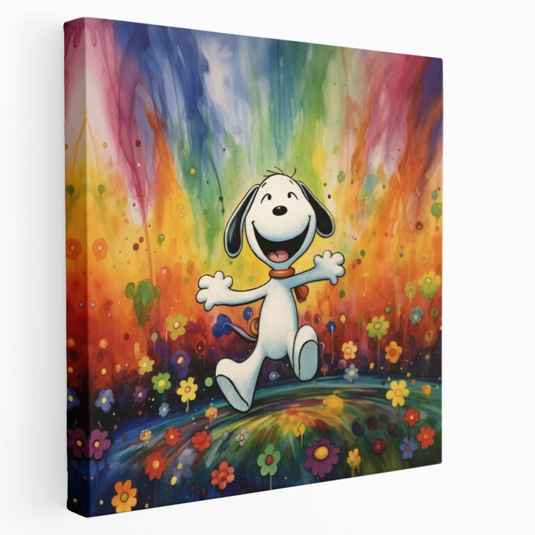 Snoopy Canvas Print - Dancing Snoopy Wall Art - Snoopy, Canvas Wall Art, Wall Art, Snoopy