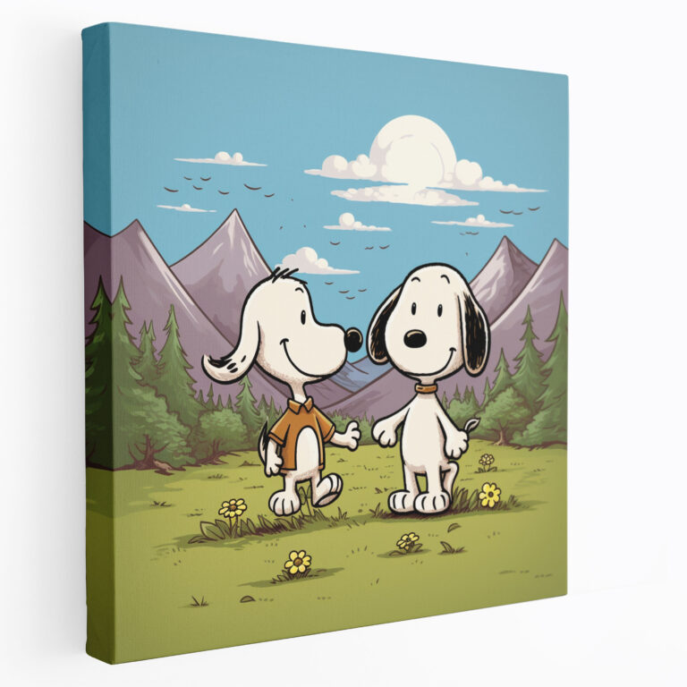 Snoopy Wall Art - Friendship Canvas Print - Snoopy, Charlie Brown, Wall Decoration, Canvas Wall Art