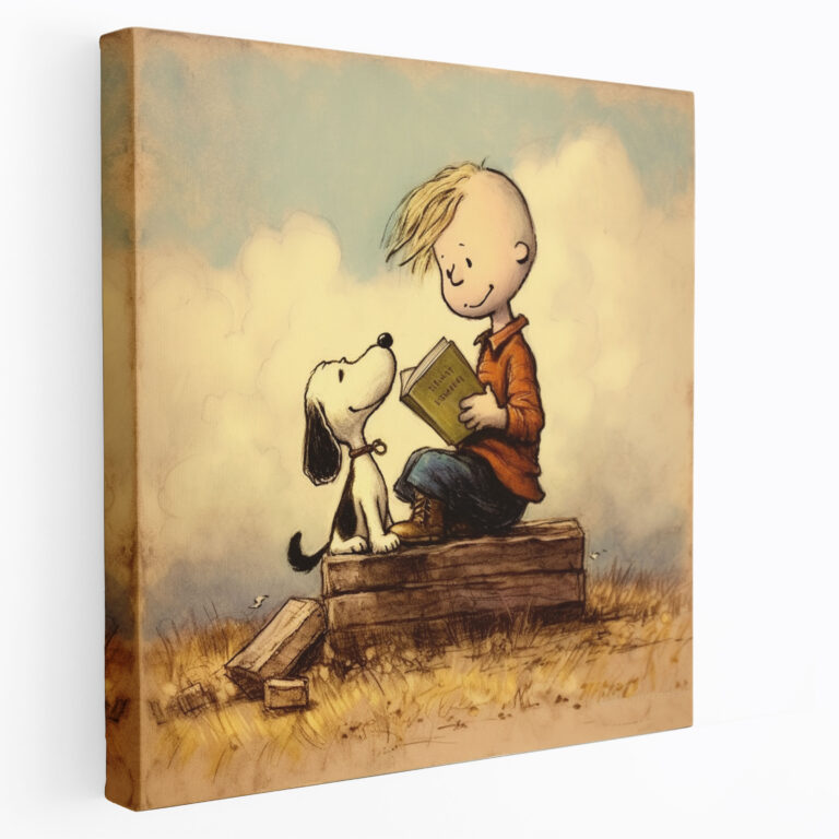 Snoopy Wall Art - Vintage Book Cover Canvas Print - Snoopy, Snoopy, Canvas Wall Art, Wall Art