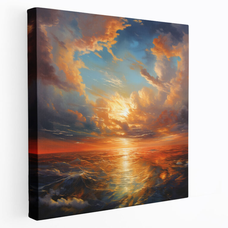 Stormy Sunrise Wall Decoration - Sunrise, Home Decoration, Storm Clouds, Wall Decoration