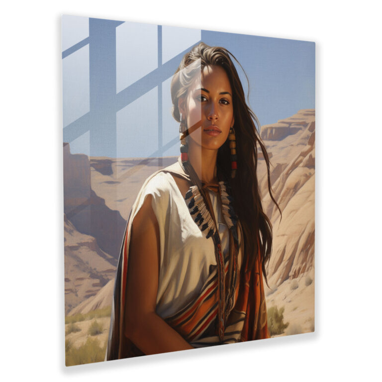 Southwest Native American Glass Print - Southwest, Glass Art, Home Decoration, Modern Art