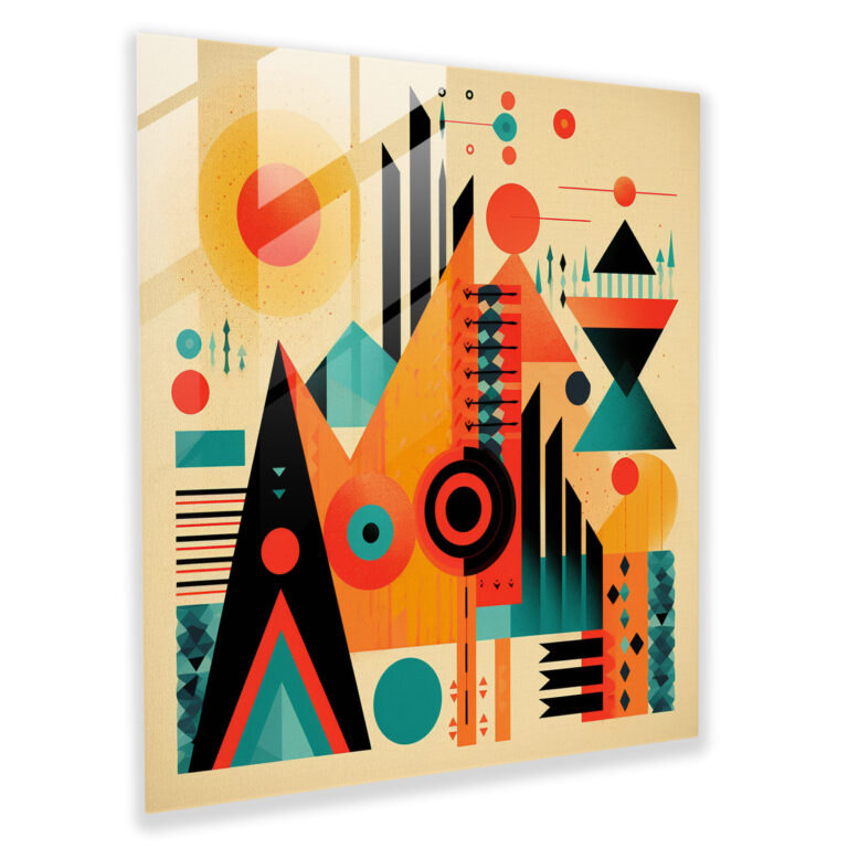Southwest Geometric Glass Print - Southwest, Geometric Shapes, Southwest-Inspired Pattern, Modern Art