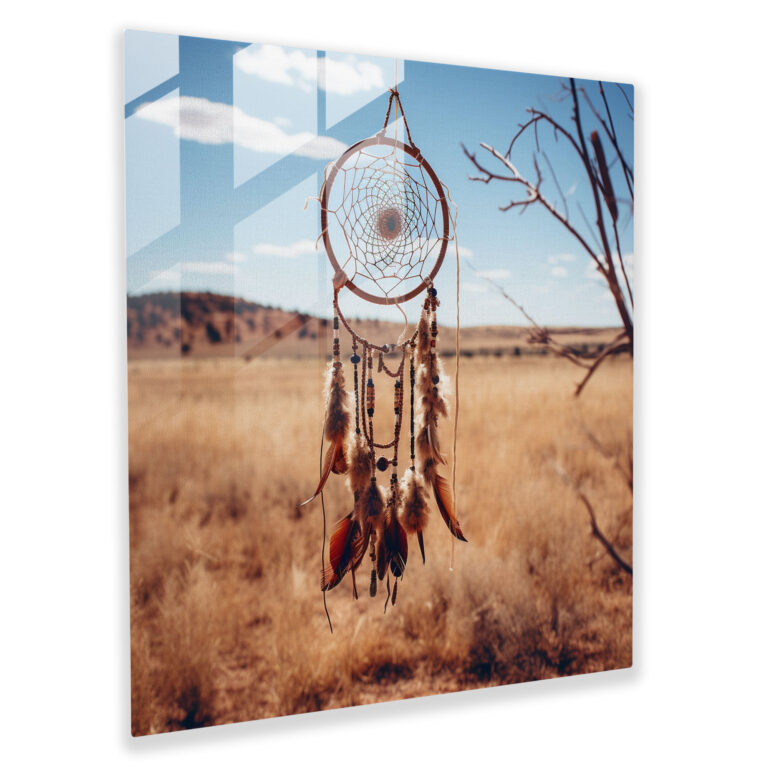 Southwest Dreamcatcher Glass Print - Southwest, Home Decoration, Glass Print, Southwest Dreamcatcher Glass Print