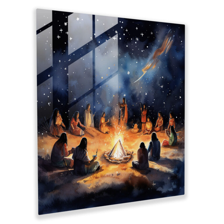 Southwest Nightfall Glass Print - Southwest, Glass Print, Glass Wall Art, Modern Art