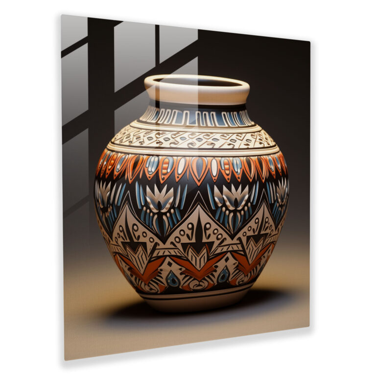 Southwest Heritage Glass Print - Southwest, Southwest Culture, Intricate Patterns, Glass Art