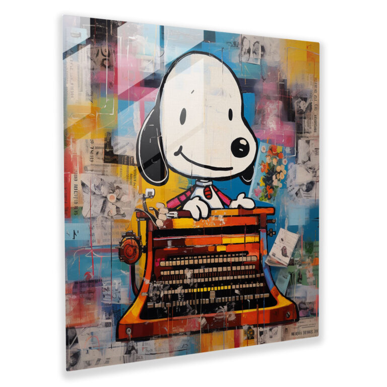 Snoopy Comic Glass Wall Art - Snoopy, Glass Print, Glass Art, Snoopy