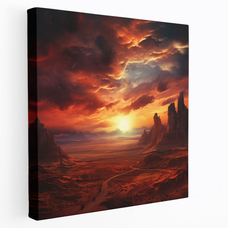 Southwest Canvas Print - Desert Sunset - Southwest, Canvas, Canvas Print, Wall Art