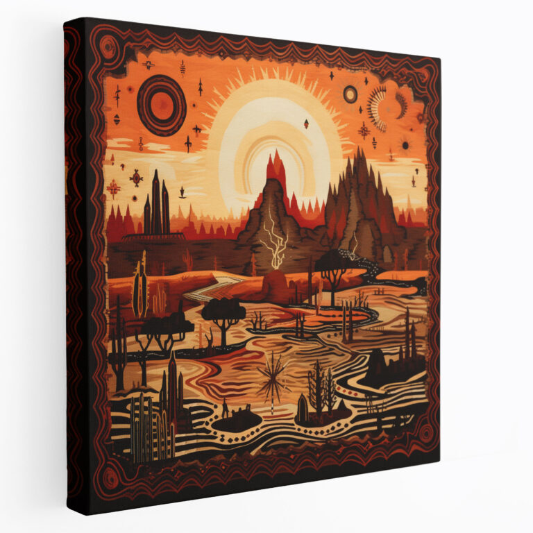 Southwest Tapestry Wall Art - Southwest, Canvas Print, Desert Landscape, Canvas Wall Art
