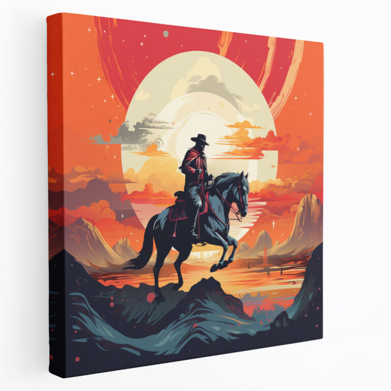 Southwest Cowboy Canvas Print - Southwest, Horse, Wall Decoration, Southwest