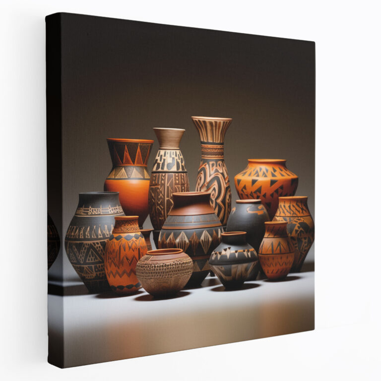 Southwest Wall Art: Native Pottery Collection - Southwest, Canvas Wall Art, Canvas, Native American Pottery