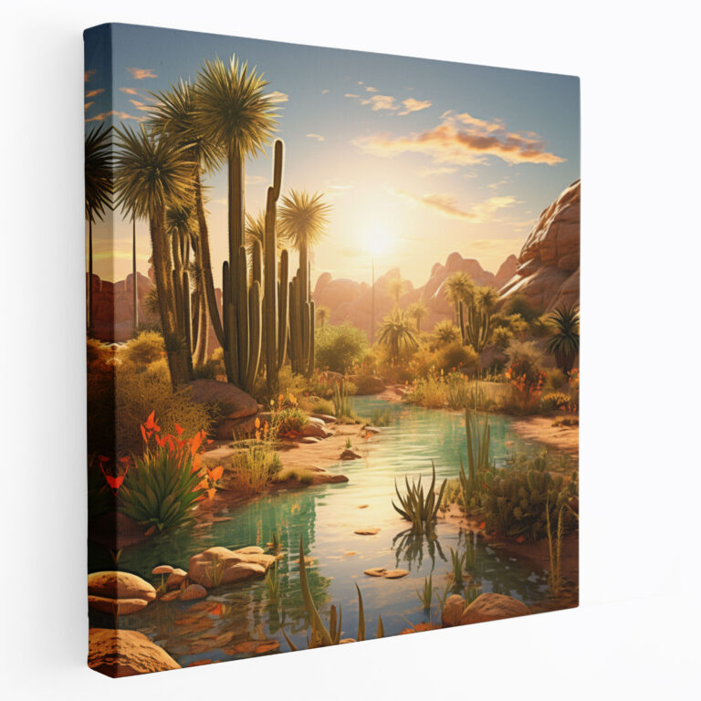 Southwest Canvas Print: Desert Oasis - Southwest, Southwest, Home Decoration, Canvas