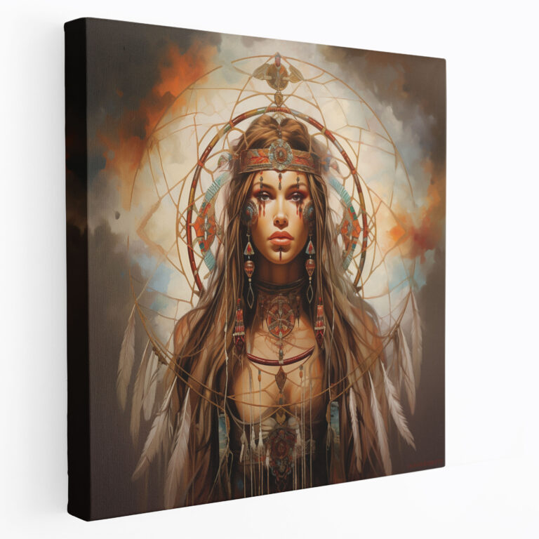 Southwest Wall Art: Native Dreamcatcher - Southwest, Wall Decoration, Canvas, Canvas Wall Art
