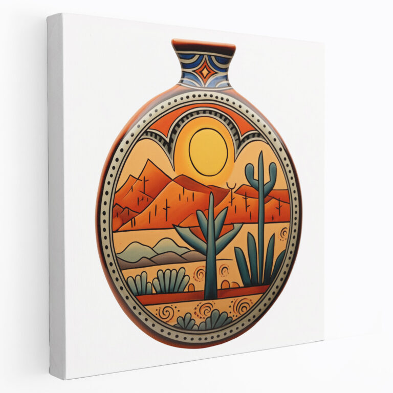 Southwest Ceramic Wall Decoration - Southwest, Traditional Design, Home Decoration, Hand-Painted