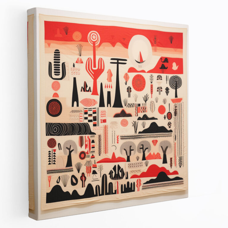 Southwest Tribal Tapestry - Southwest, Native American Symbols, Tribal Symbols, Wall Decoration