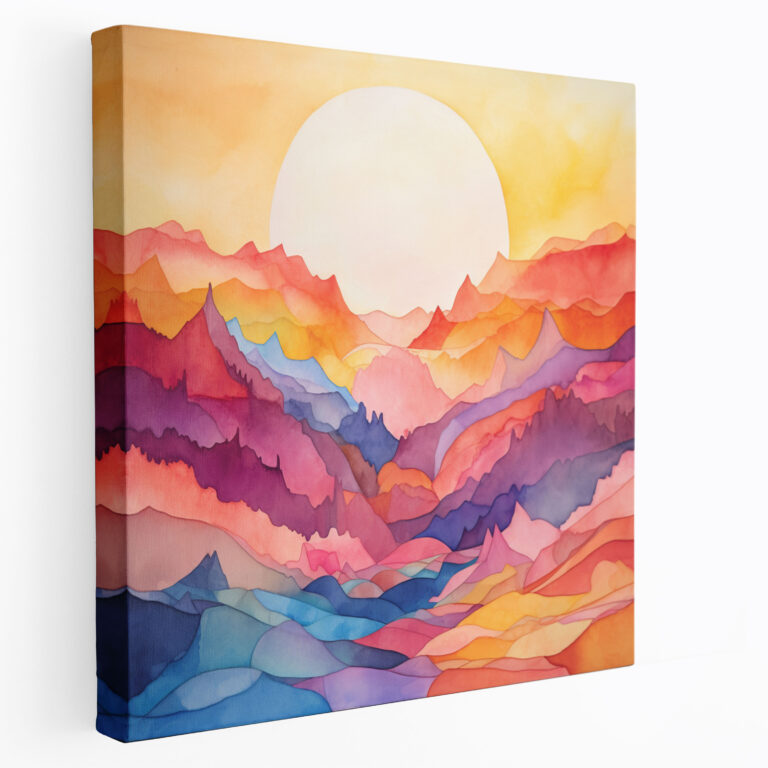 Spiritual Abstract Canvas Print - Spiritual, Spiritual, Mountain Range, Home Decoration