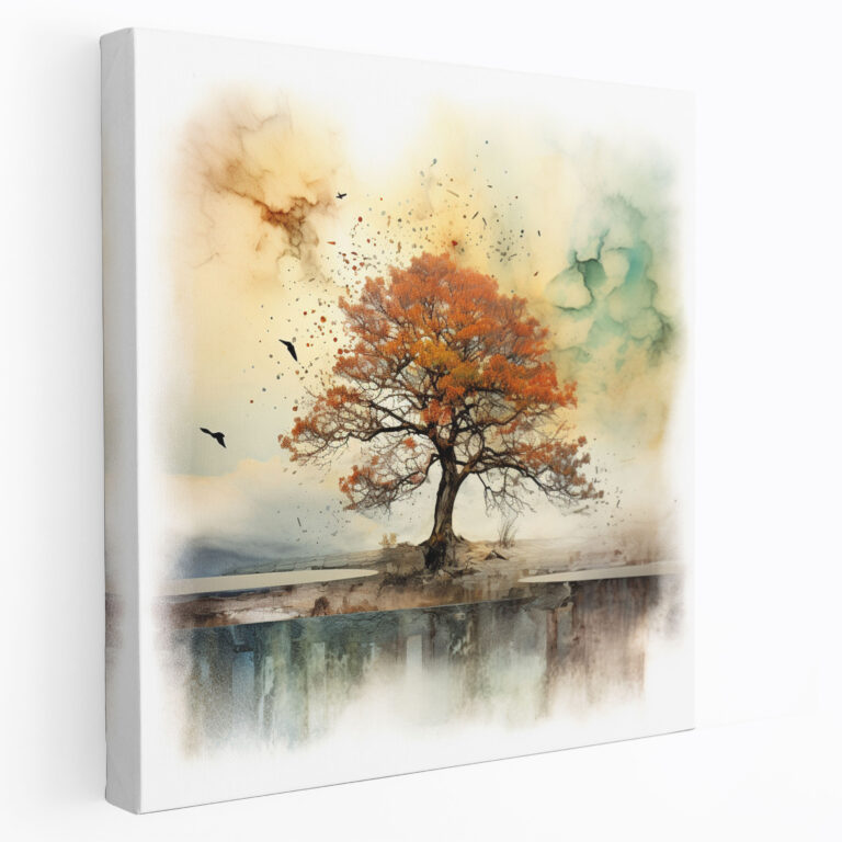 Majestic Spiritual Canvas Print - Spiritual, Mixed Media Artwork, Canvas, Dreamlike Landscape