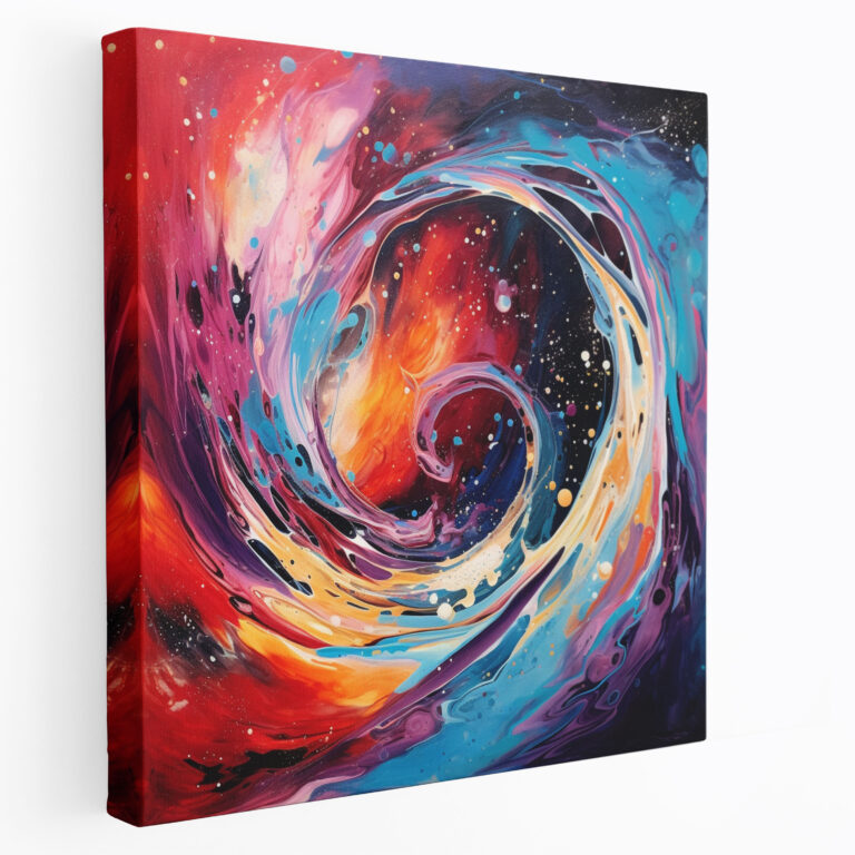 Spiritual Wall Art: Cosmic Connections - Spiritual, Wall Decoration, Swirling Colors, Positive Energy
